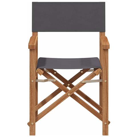 Sedia Direttore Pieghevole Grigio 55 x 54 x 85 cm - Foto 2