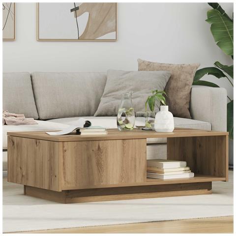 Tavolino da salotto Rovere artigianale 95 x 55 x 31 cm - Foto 2