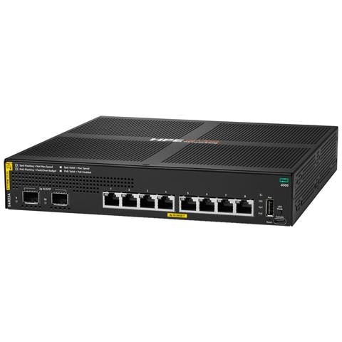 Aruba Networking CX 6000 8p 10M / 100M / 1G Class4 PoE 2p SFP 1G 67W Switch - Foto 3