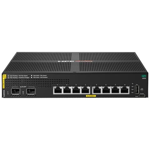 Aruba Networking CX 6000 8p 10M / 100M / 1G Class4 PoE 2p SFP 1G 67W Switch - Foto 1