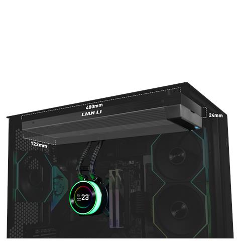 GA II Hydroshift II LCD-C 360N Case per computer Raffreddatore di liquidi tutto in uno Nero - Foto 2