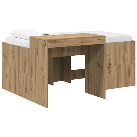 Letto alto per bambini con scrivania Rovere Artigianale - Foto 1