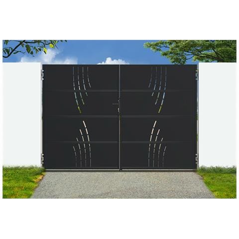 Cancello in acciaio nero opaco 3,5 m NALI VELETA H. 120cm - Foto 1