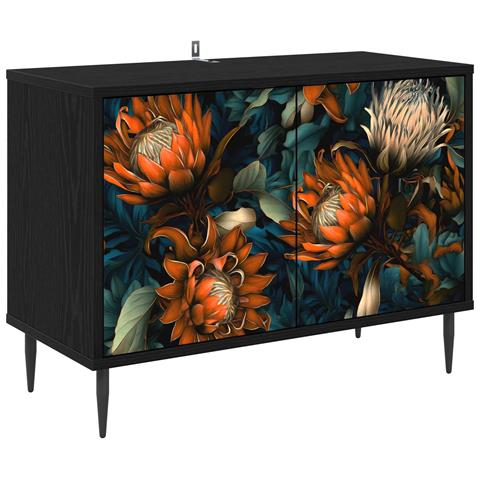 Mobile TV LOCHEM 69 x 33 x 50,5 cm Rovere Nero - Foto 1