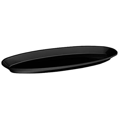 63599 - Piatto da portata classico in melamina a forma di pesce, 57x24x4 cm - Nero - Foto 1