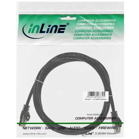 cavo patch per rete dati lan cat. 5e, 2x rj45, schermatura futp, colore nero, 0,5m - Foto 2