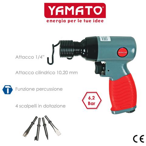 Scalpellatore pneumatico ad aria compressa kit con 4 scalpelli - Foto 2