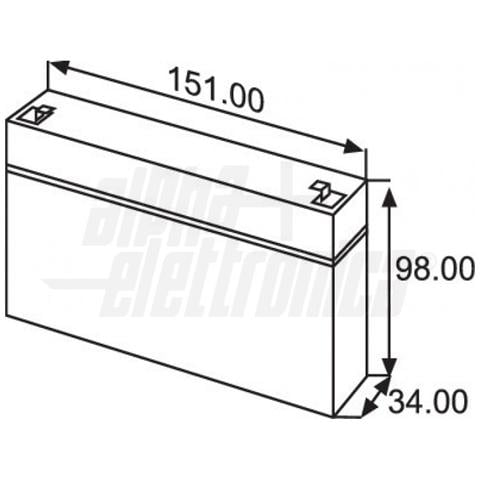 Batteria al piombo ricaricabile 6V 7,0Ah - AGM ideale per UPS, Sistemi di allarme, Gruppi di continuità, Peg Perego, lampada di emergenza - Foto 2