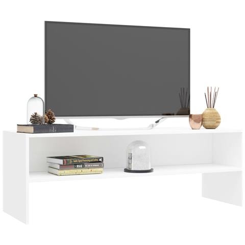 Mobile Porta TV Bianco 120x40x40 cm in Legno Multistrato - Foto 5