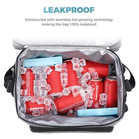 15l 24 Lattine Isolati Picnic Pranzo Al Sacco Grande Borsa Morbida Dispositivo Di Raffreddamento Per Outdoor Camping Bbq Viaggi Grigio - Foto 4