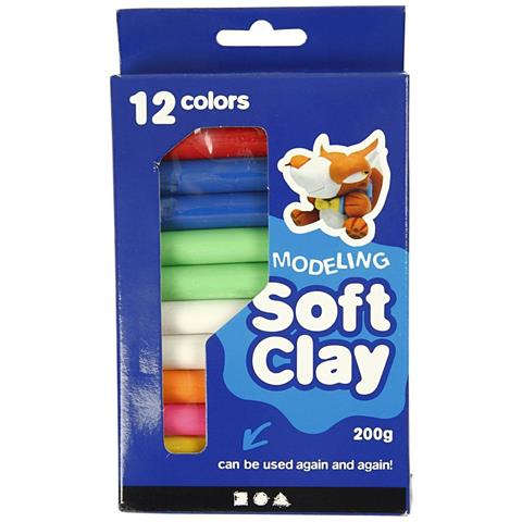 786950 Argilla da modellare 200g Multicolore 12pezzo (i) composto per ceramica e modellazione - Foto 2