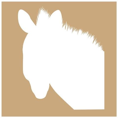 2 Stencil Kraft Testa Di Zebra 20 X 20 Cm - Foto 1