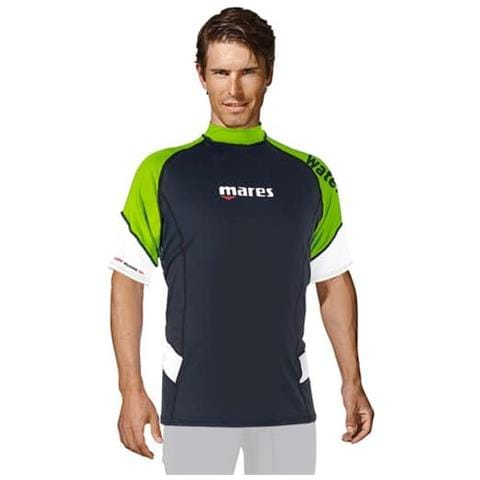 Rash Guard Loose Fit Manica Corta Uomo 3 Nero / verde - Foto 1