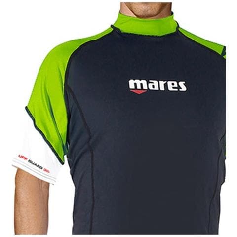 Rash Guard Loose Fit Manica Corta Uomo 3 Nero / verde - Foto 2