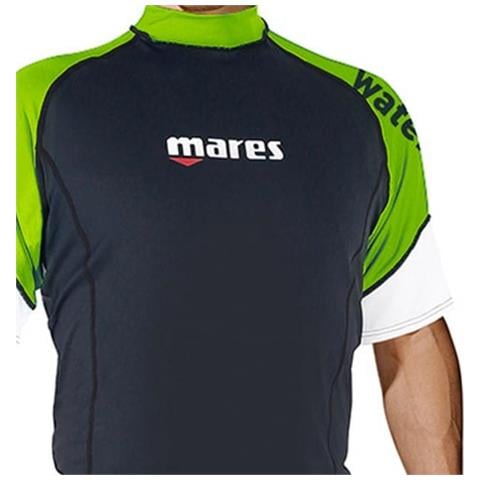 Rash Guard Loose Fit Manica Corta Uomo 3 Nero / verde - Foto 3