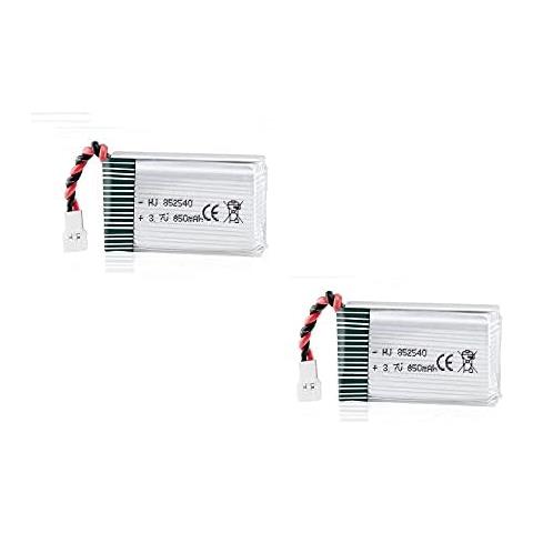 2 Pezzi Batteria Lipo Ricaricabile (3.7v, 850 Mah Lipo) Per Rc Droni Quadricotteri Syma X5sc X5sw - Foto 6