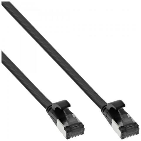 Cavo Patch Piatto - U-ftp - Cat.8.1 - Tpe Senza Alogeni - Nero - 0,3 M - Foto 2