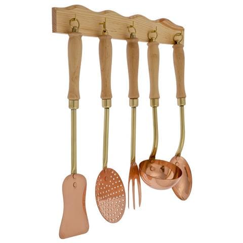Utensili Da Cucina, Set Mestoli Cucina - Con Supporto In Legno - Foto 1