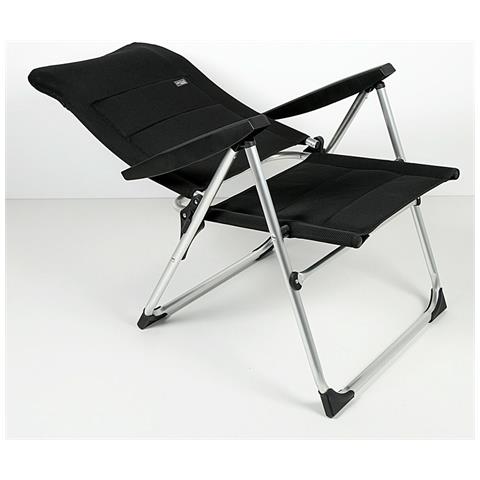 Sedia Da Spiaggia Deluxe Pieghevole Nero 49 X 105 X 59 Cm (2 Unità) - Foto 2