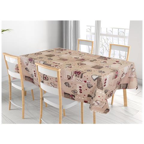 Tovaglia Miros Resinata Antimacchia Copritavolo Cucina Disegno Holly 140x180 Holly - Foto 1