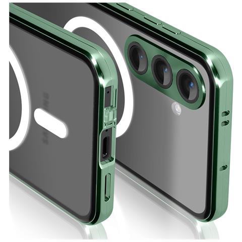 Cover 360° Magsafe Per Galaxy S24 Retro Rigido Vetro Temperato - Foto 2