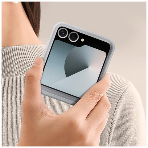 Cover Originale Kindsuit Caseper Z Flip6 Ssiicone Soft-touch, Grigio - Foto 2