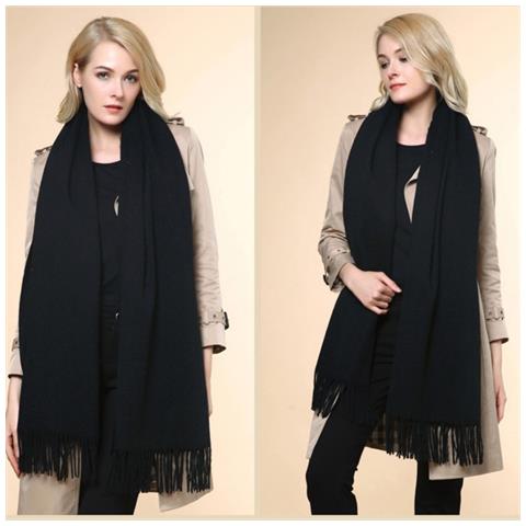Calda Sciarpa Con Nappe Per L'inverno Black - Foto 3