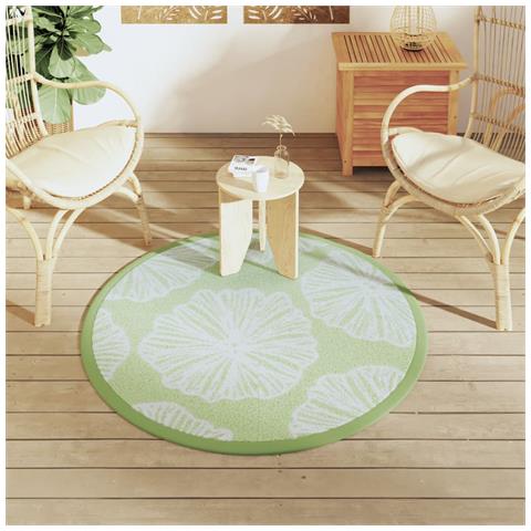 Tappeto Da Esterno Verde 120 Cm In Pp - Foto 3