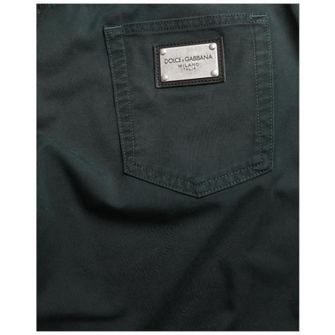Jeans Skinny Da Uomo In Denim Elasticizzato In Cotone Verde - It50 - L - Foto 4
