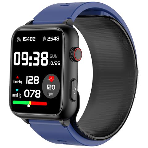 Smartwatch, Schermo Da 1,91 Pollici, Pressione Sanguigna, Frequenza Cardiaca, Ossigeno Nel Sangue Darkblue - Foto 1