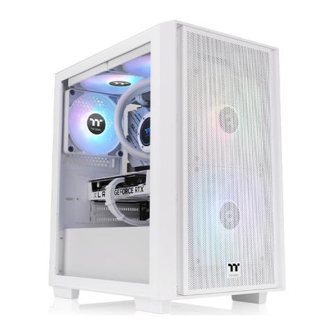 Telaio Micro Tower Versa H16 TG ARGB Snow Case Mid-Tower con Pannello in Vetro Temperato e Illuminazione ARGB - Foto 1