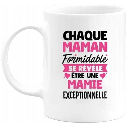 Tazza In Ceramica Bianca Per Mamma Con Scritta Francese - Regalo Perfetto! - Foto 1