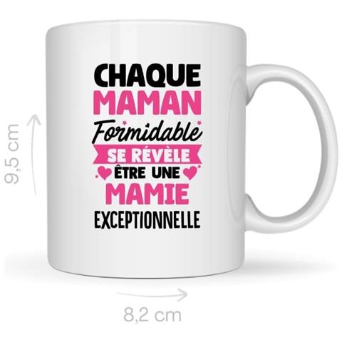 Tazza In Ceramica Bianca Per Mamma Con Scritta Francese - Regalo Perfetto! - Foto 4