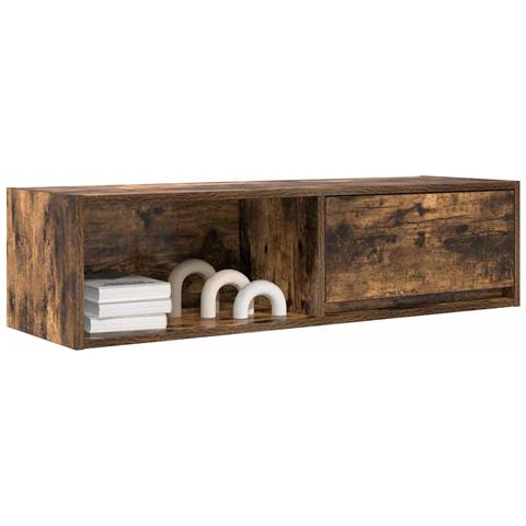 Mobile TV Rovere Fumo 100x31x25,5 cm in Legno Multistrato - Foto 9