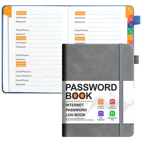 Quaderno Con Cinturino In Pelle Pu - Agenda Tascabile Con Fascia Elastica Grey - Foto 1