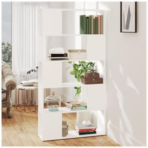 Lusso Casadino -  Libreria/divisorio Bianco 80x24x155 Cm In Truciolato - Foto 8