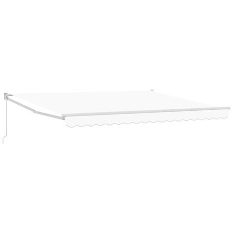 Tenda Manuale Retrattile Bianca 400x300 cm, Tessuto di Ricambio per Tenda  per Struttura da 4x3 m Bianca - Foto 1