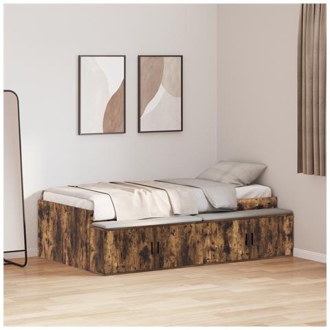 Letto Contenitore Rovere Affumicato 80x200 cm - Foto 2