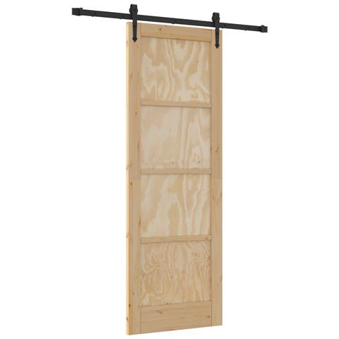 Porta scorrevole  con set di fissaggi 'ORKDAL'in legno massello di pino, Porta interna  'ORKDAL'73.5x211x4 cm in legno massello di pino - Foto 1