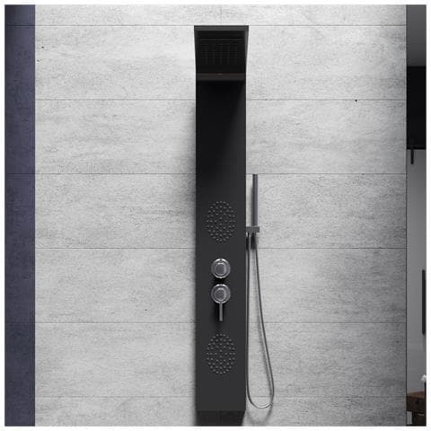 Colonna Doccia Pannello Idromassaggio Effetto Cascata Yh8121 Russia - Nero - Foto 1