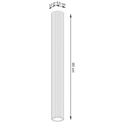 Lampada Da Soffitto Karbon 60 Taupe Sl. 1767 - Minimalist Lampada A Soffitto Talpa 60x6.5x6.5 Cm - Foto 2