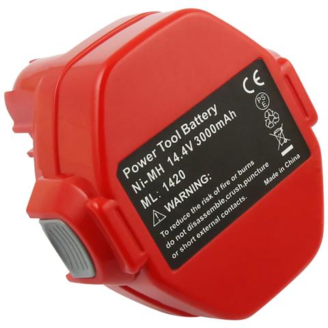 Batteria Di Ricambio Per Utensile Makita 1420 Ni-mh 14,4v 3000mah 43,2wh - Foto 1