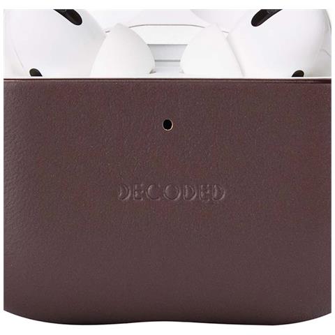 Custodia Per Airpods Pro 3 In Pelle, Design Elegante Serie Aircase, Marrone - Foto 4