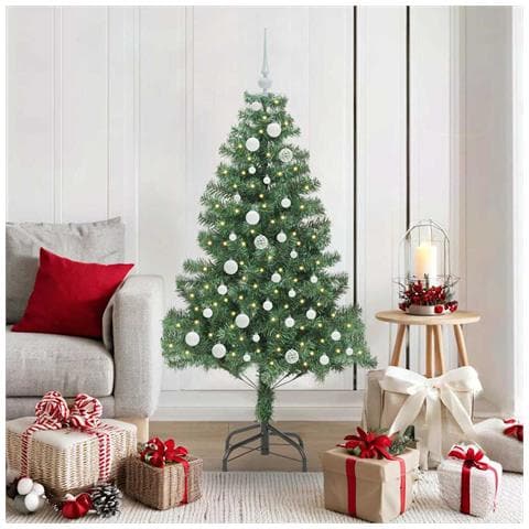 Albero di Natale con 150 LED con supporto Verde 150 cm PVC - Foto 2