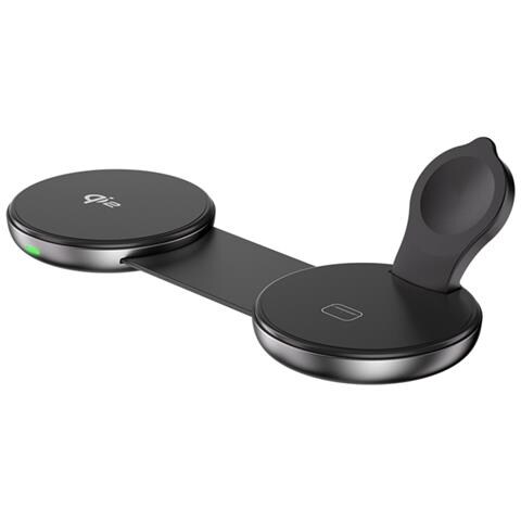 Super Mini Caricatore Wireless 3-in-1 Rotondo Qi2.0 - Ricarica Rapida Per Telefono, Orologio E Auricolari - Foto 1