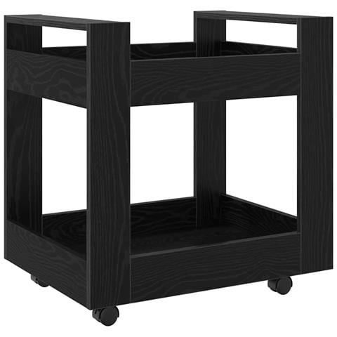 Carrello da Scrivania Rovere Nero 60 x 45 x 60 cm - Foto 1