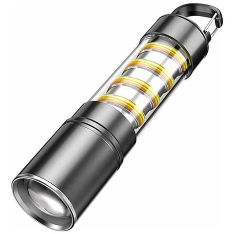 Torcia Led Ricaricabile Con Cavo Tipo-c E Batteria 18650 (1200mah) - Luce Portatile Zoomabile - Foto 1