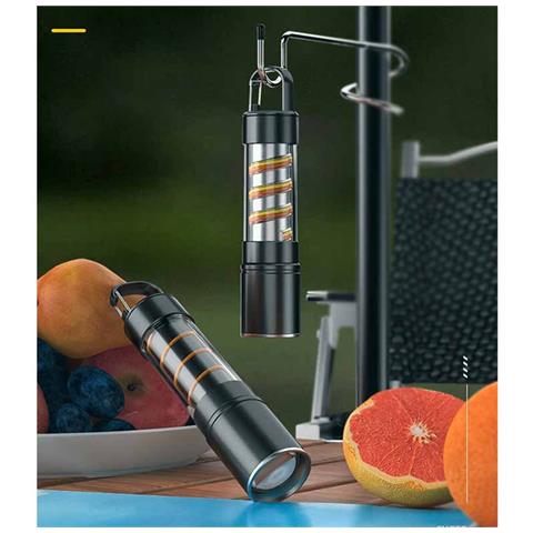 Torcia Led Ricaricabile Con Cavo Tipo-c E Batteria 18650 (1200mah) - Luce Portatile Zoomabile - Foto 2