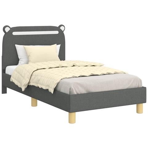 Struttura letto bambini con testata Grigio scuro 80 x 160 cm - Foto 1