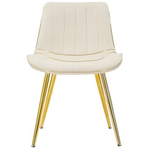 Sedia Paris Crema E Gold In Tessuto - Set 2 Pezzi - 51 X 59 X H 79 Cm - Foto 2